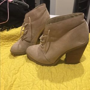 Suede Heel Booties